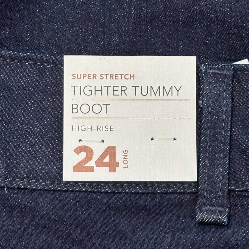Lane Bryant Tighter Tummy Super Stretch Dark Wash Jeans - 24 LONG NWT - Picture 5 of 9